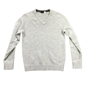Urban Outfitters BDG Wool‎ Blend V-Neck Sweater Men's Medium Gray Long Sleeve